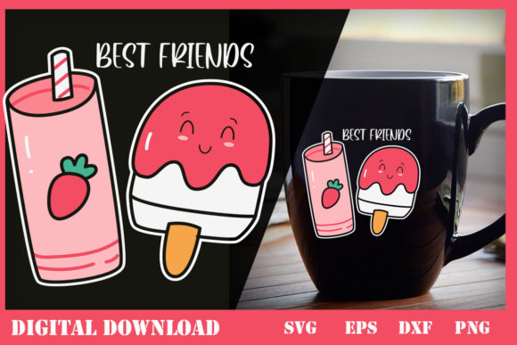 Anime Manga Best Friend Graphics & Print Templates