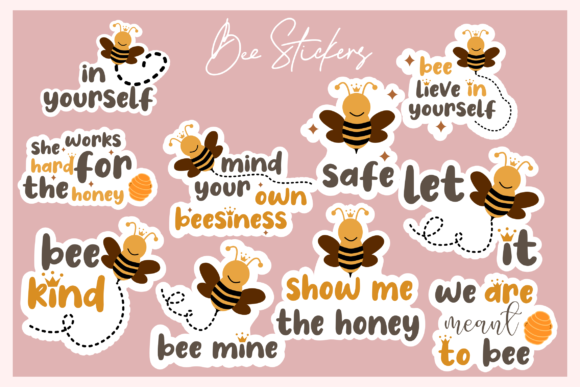 Bee Stickers: Graphics & Crafts for Brand Visuals