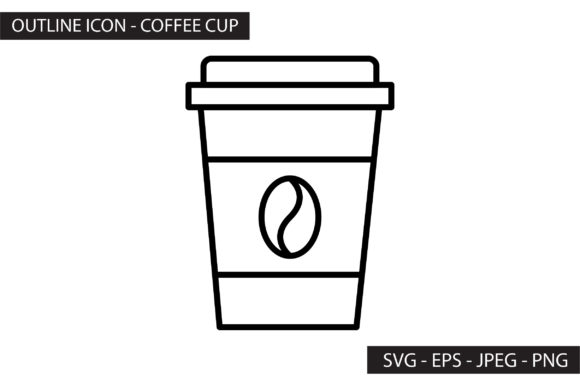 Coffee Cup Outline Icon: Clean Graphics & Versatile Icons