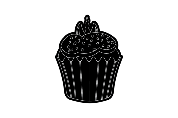 Cup Cake Unicorn Vector Silhouette Graphics & Icons