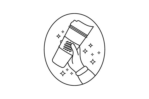 Hand Holding a Tumbler Line Art: Crafts & Cups Amp Asset Review
