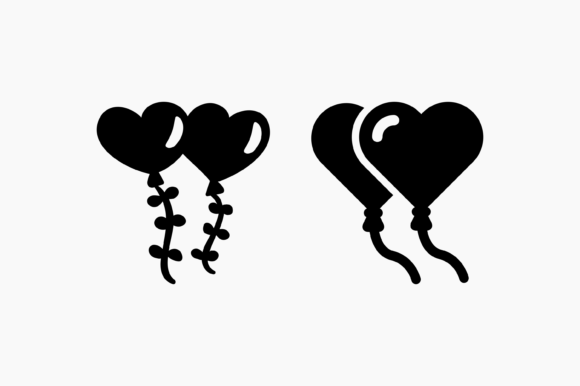 Heart Balloons: Graphics for Crafts & Creative Branding
