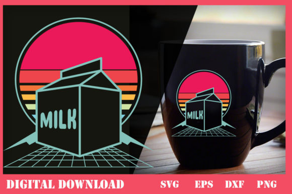 Milk Carton Retro Dairy Lover Vintage Graphics