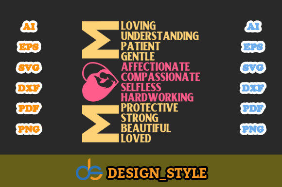 Mom SVG: Graphics & Print Templates for Digital Sellers