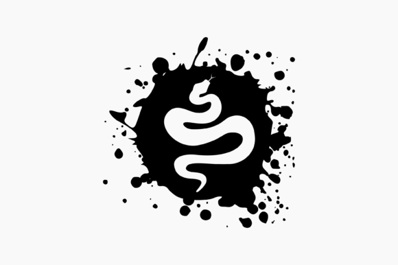Snake Splat Ink Graphics for Edgy Crafts