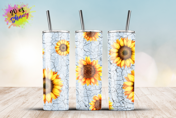 Sunflowers Crackle Paint 20oz Skinny Graphics & Crafts